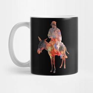 Painter on a donkey Mug